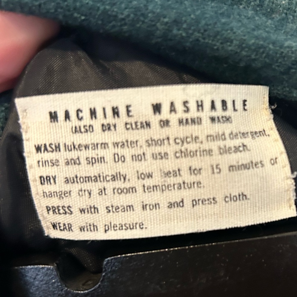 Forest Green Pendleton Wool Button Up Collared Sh… - image 3